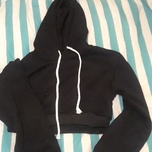 Cropped Hooded Sweatshirt